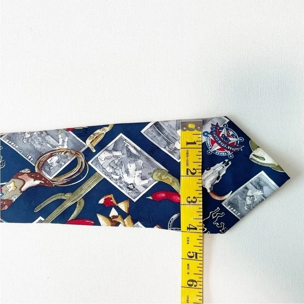 Nicole Miller 1995 Texas Rangers MLB All Star Game Western Silk Tie Baseball